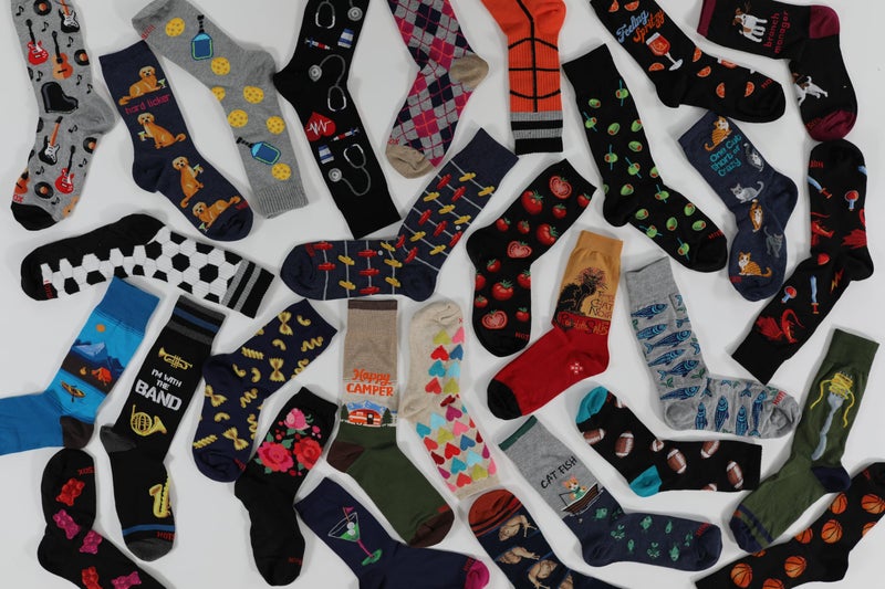 Hot Sox Men's Fun Wedding Groom Crew 1 Pair Pack-Cool & Funny Novelty Fashion Socks, Trophy Husband (Navy), Shoe Size: 6-12 - Image 4